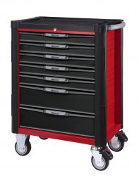 BOXO Gereedschapswagen met 7 laden en MIS-systeem rood