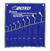 Dubbele ringsleutelset - 75° gebogen 8-dlg.