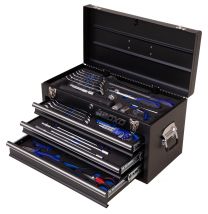 BOXO Gevulde gereedschapskist met 3 laden ‘Karting’ 57-dlg.