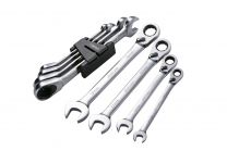 BOXO Omschakelbare steek- ringratelsleutelset 4-dlg.