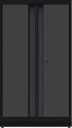 Hoge kast met dubbele deuren en verstelbare planken