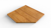 Houten werkblad - hoekkast 500 mm
