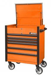 Gereedschapswagen 36" Deluxe met 6 laden - oranje