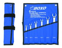 Dubbele open ringsleutelset in etui 6-dlg.